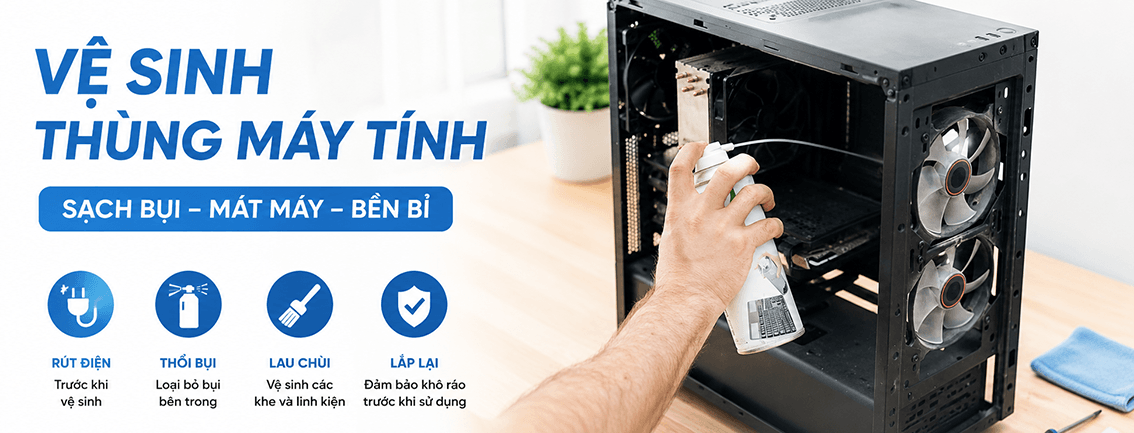 Hướng dẫn cách vệ sinh PC tại nhà