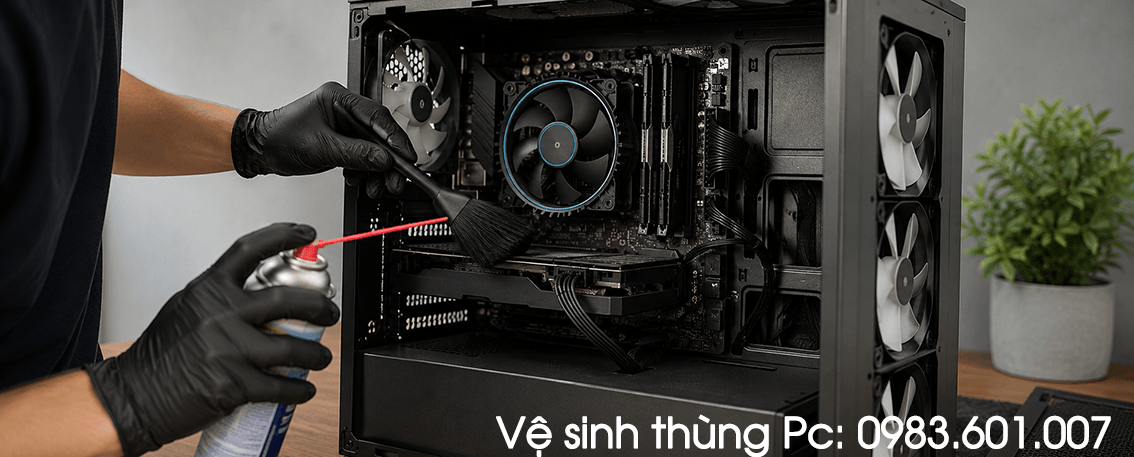 Vệ sinh th&ugrave;ng Pc đ&uacute;ng c&aacute;ch