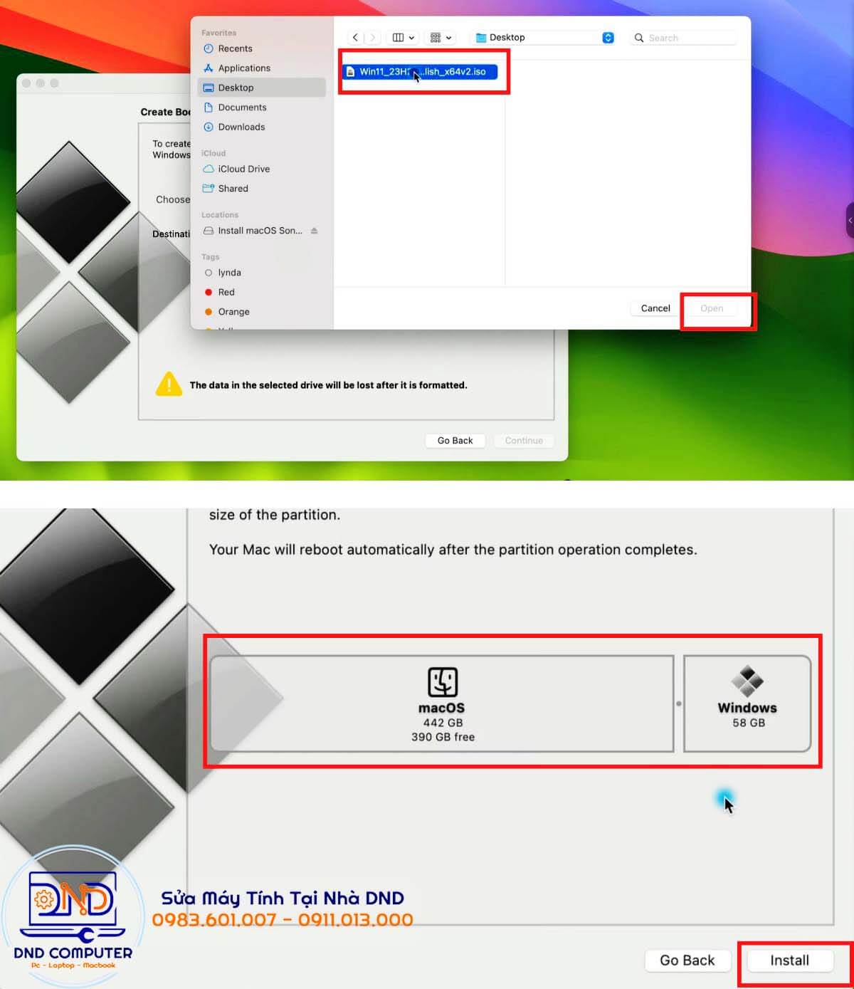 C&agrave;i windows cho Macbook