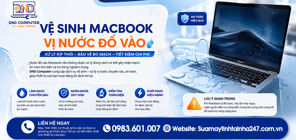 Macbook bị đổ nước v&agrave;o b&aacute;n ph&iacute;m