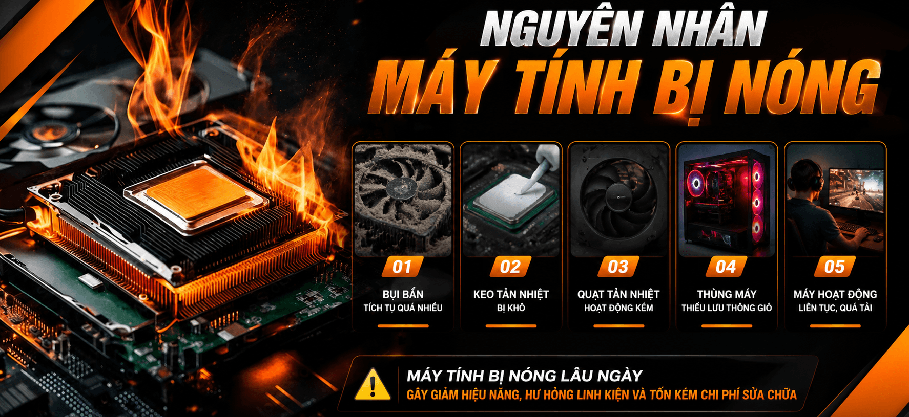 Máy tính nóng quá có sao không?