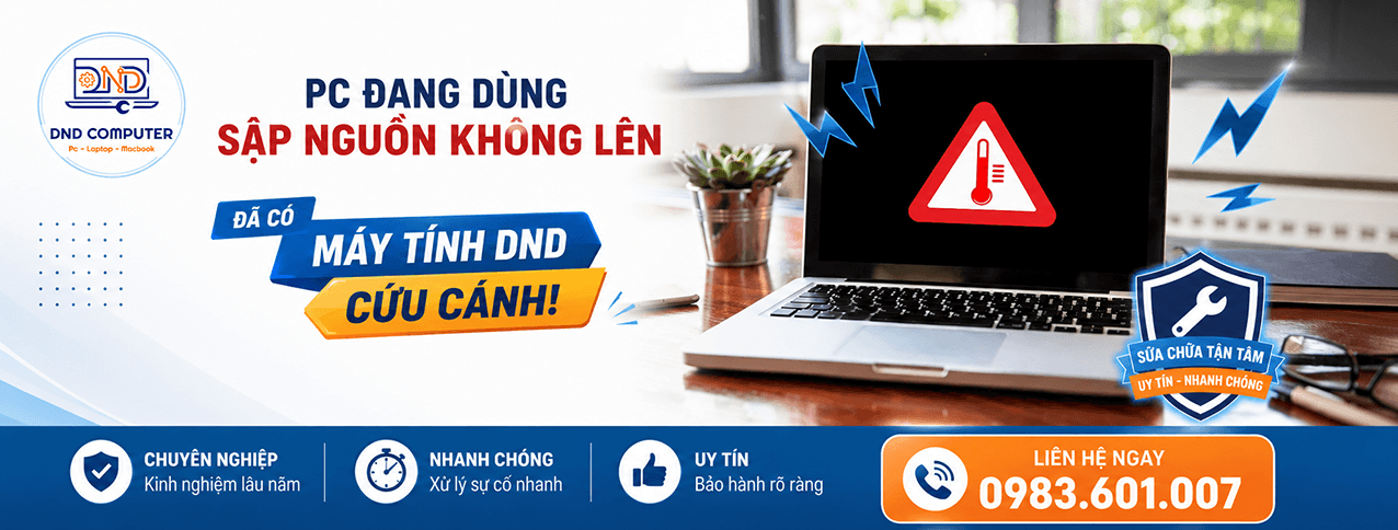 PC Đang Dùng Bị Sập Nguồn Bật Không Lên