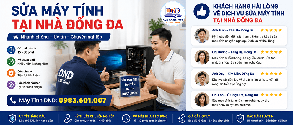 Sửa máy tính tại nhà Đống Đa