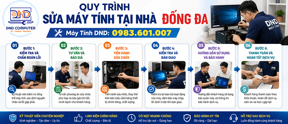 Sửa máy tính tại nhà Đống Đa
