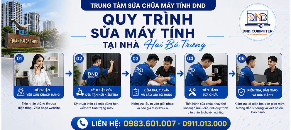 Sửa máy tính tại nhà Hai Bà Trưng
