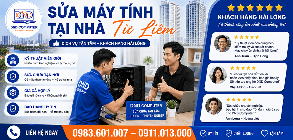 Sửa máy tính tại nhà Nam Từ Liêm