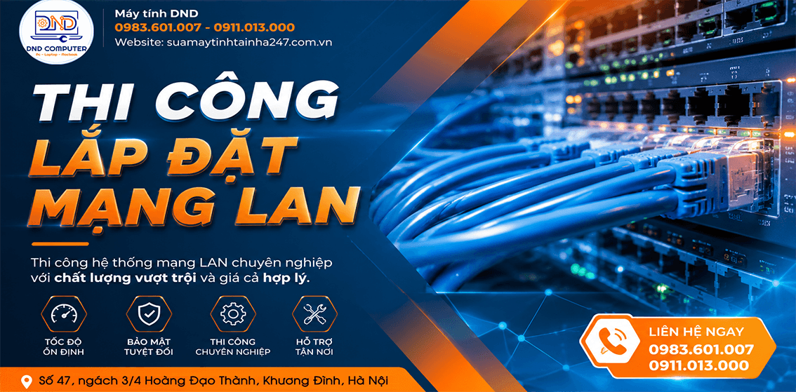 Thi C&ocirc;ng Mạng LAN Tại Nh&agrave; H&agrave; Nội