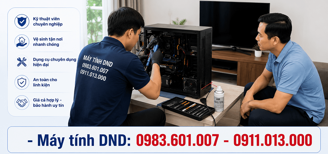 Dịch vụ vệ sinh pc laptop tại nhà Hà Nội