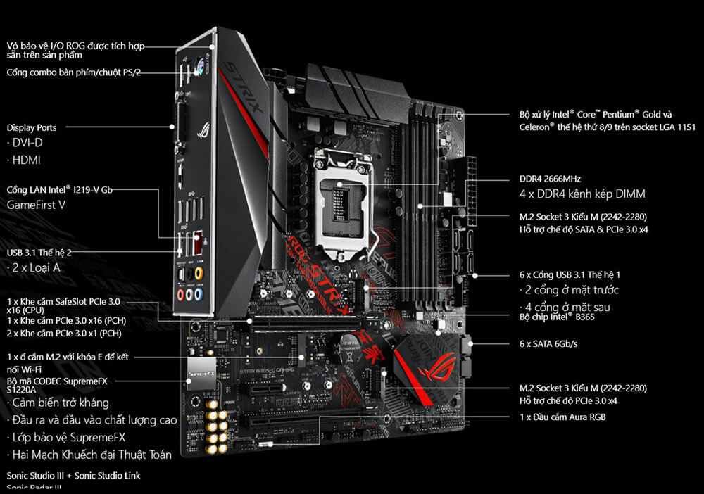 Mainboard ASUS ROG STRIX B365-G GAMING