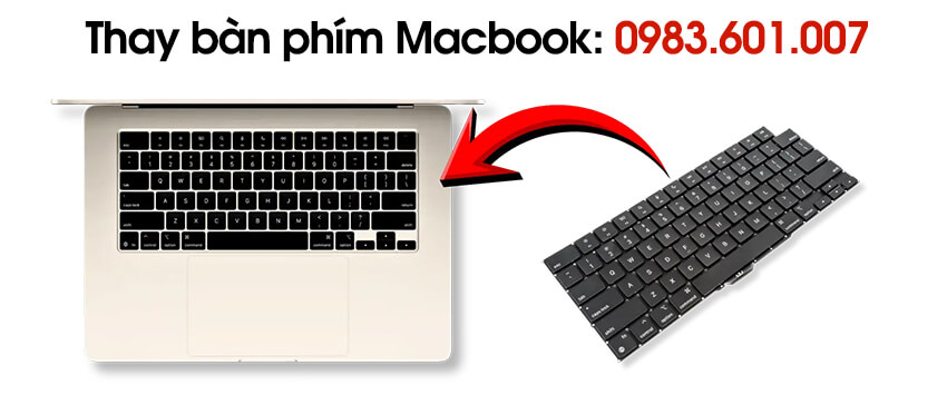 B&aacute;o gi&aacute; thay b&agrave;n ph&iacute;m Macbook