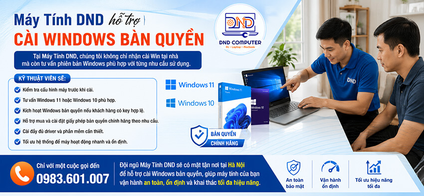 Dịch vụ cài win tại nhà