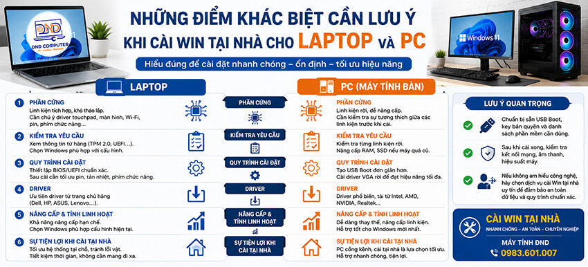 Cài win tại nhà