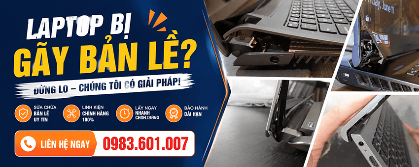 Máy tính bị gãy bản lề