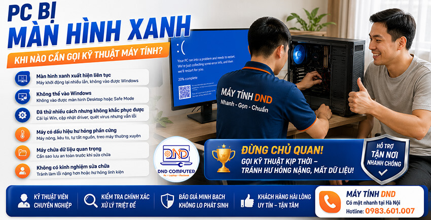 Pc bị màn hình xanh