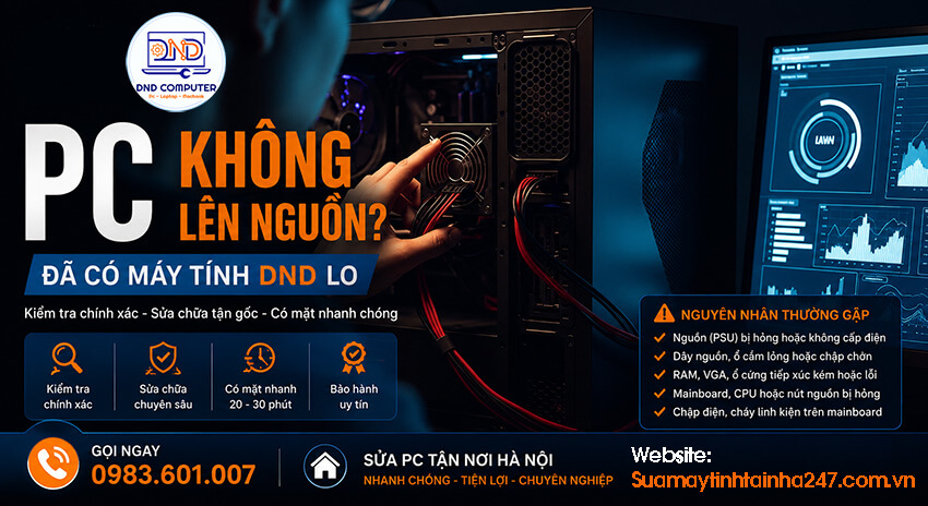 Dịch vụ sửa Pc không lên nguồn