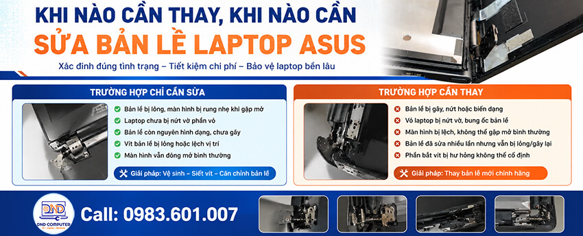 Dịch vụ thay/sửa bản lề laptop Asus