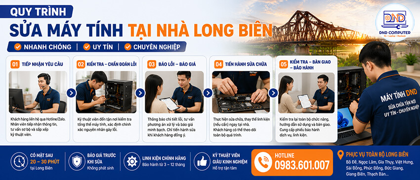 Dịch vụ sửa m&aacute;y t&iacute;nh tại nh&agrave; Long Bi&ecirc;n