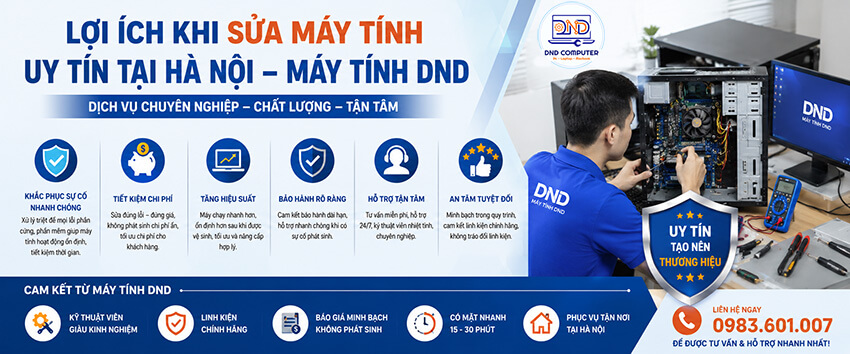 Dịch vụ sửa máy tính Uy tín tại Hà Nội