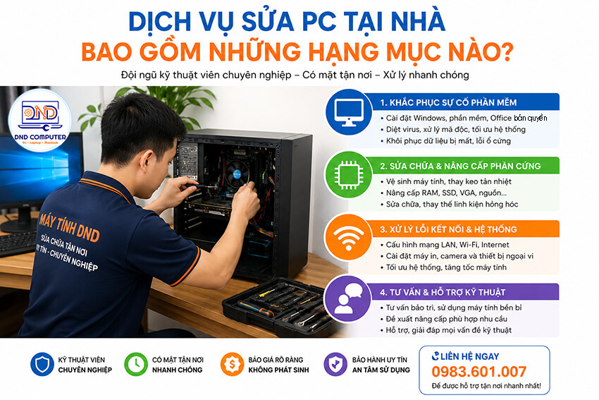 Sửa Pc tại nhà