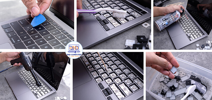 Vệ sinh bàn phím Macbook nâng cao