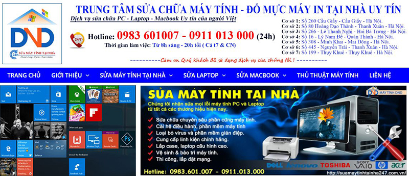 Sửa m&aacute;y t&iacute;nh uy t&iacute;n tại H&agrave; Nội